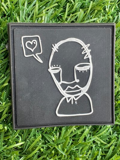 FACE LINE ART Rubber PVC Patch